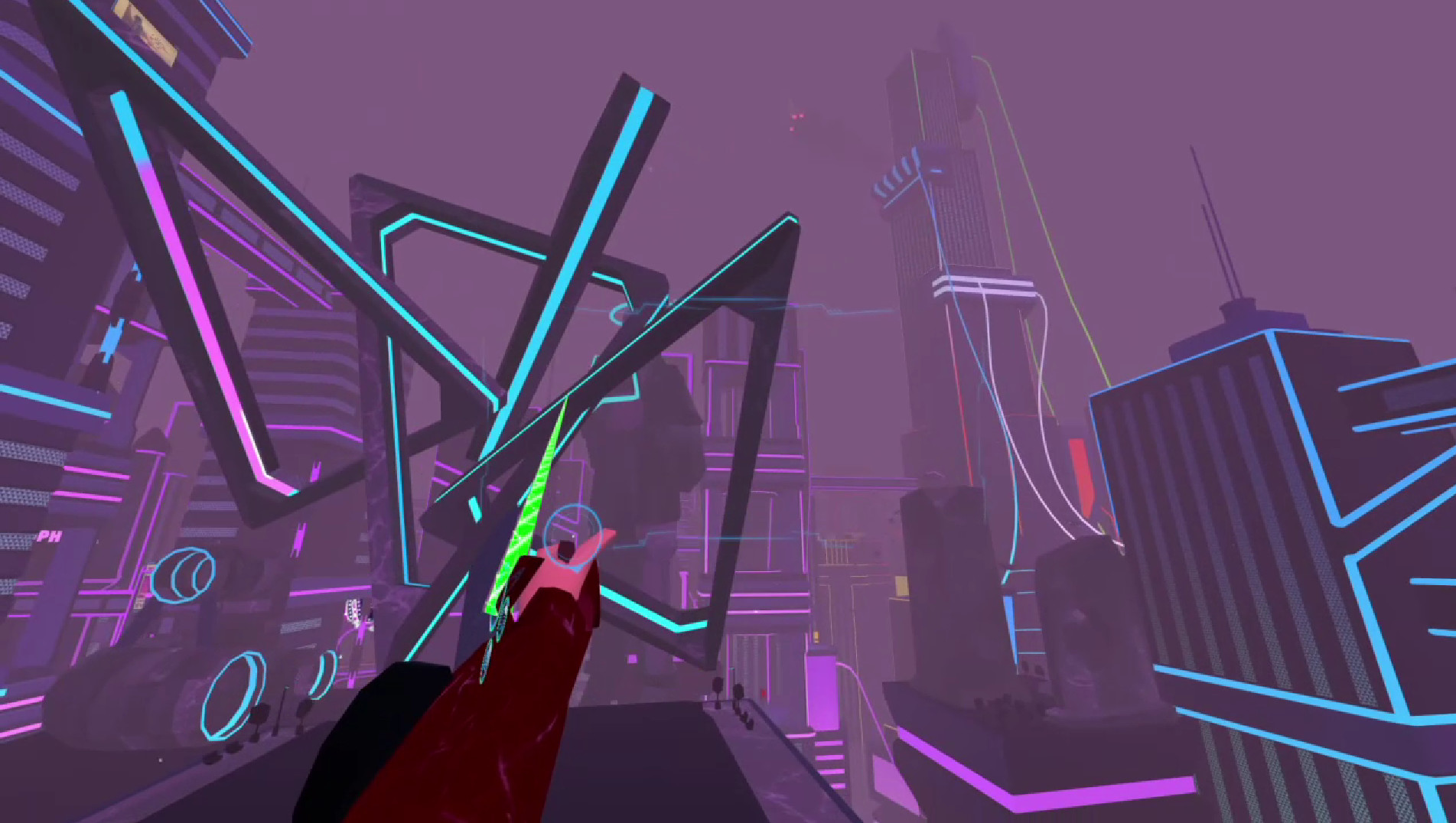 Vertical Shift — neon city swing